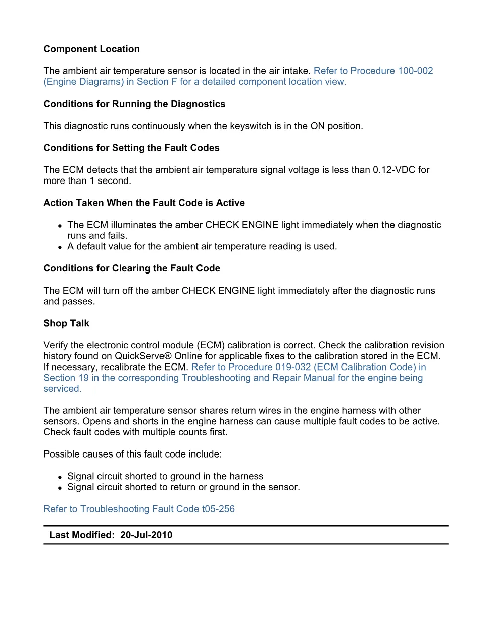 Cummins ISB fault 256 Troubleshooting Manual — Code 256.pdf - preview page 2 of 3