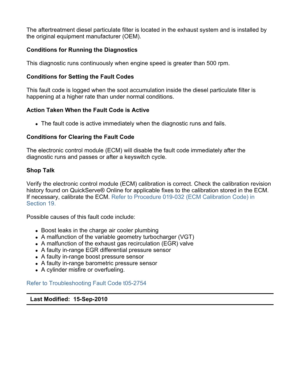Cummins ISB fault 2754 Troubleshooting Manual — Fault Code 2754 - preview page 2 of 3