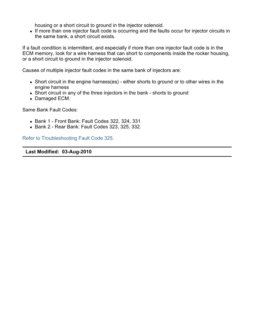 Cummins ISB injector fault document — Fault Code 325 — PDF, 32 - page 3 is available after signing in