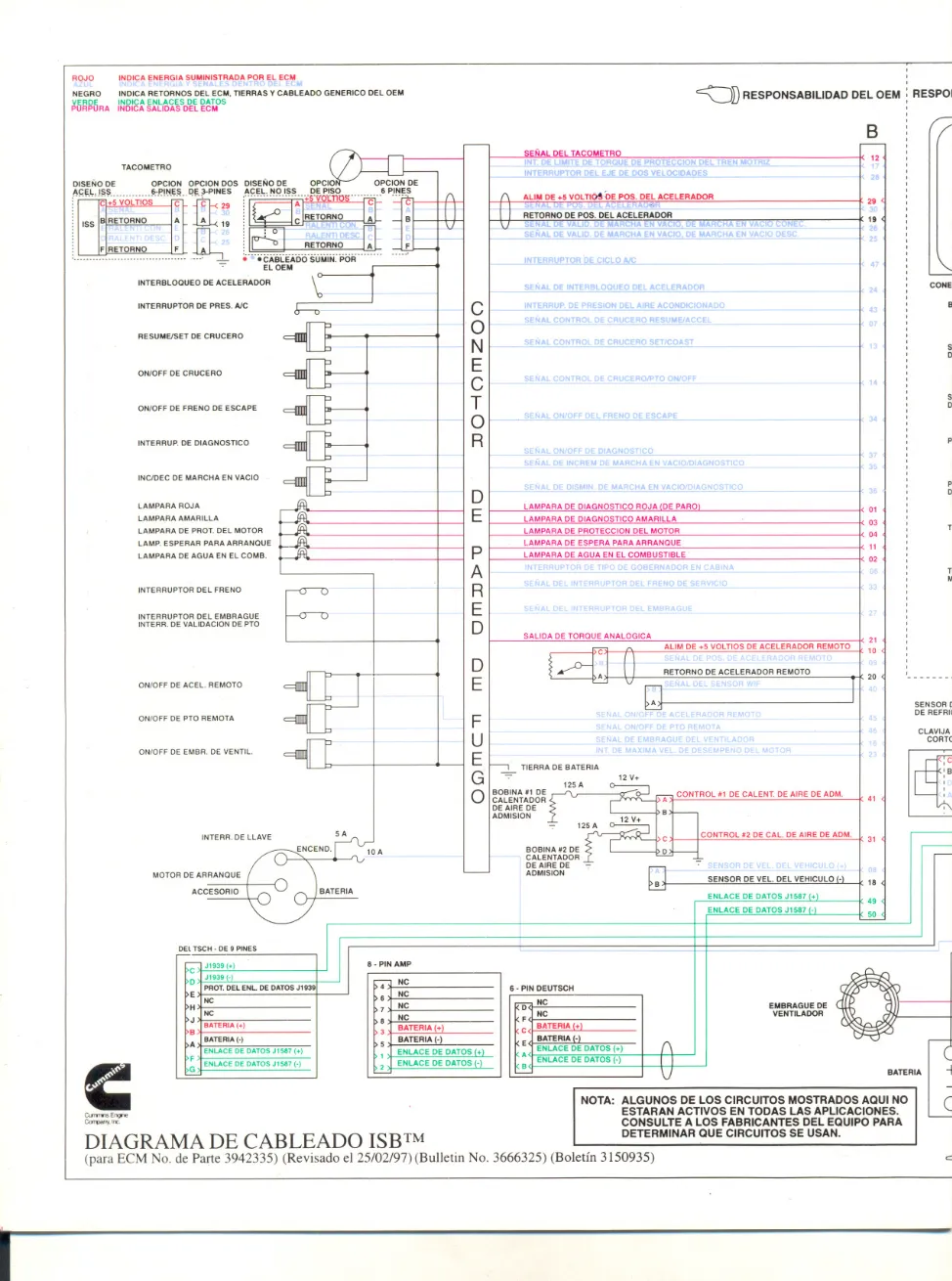 Cummins ISB wiring Diagram and Fault Code Information — Bulletin - preview page 1 of 3