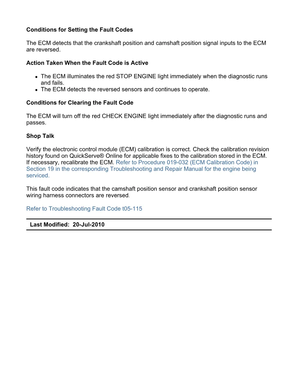 Cummins ISB6.7 115 document — Code 115 — PDF, 5 pages – Guide - preview page 2 of 3