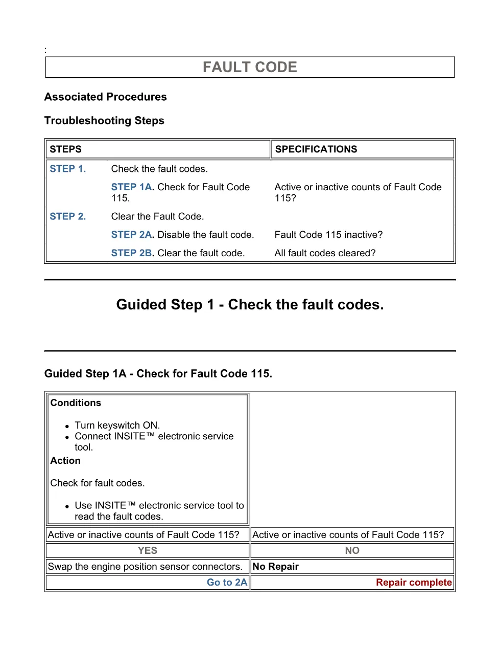 Cummins ISB6.7 115 document — Code 115 — PDF, 5 pages – Guide - page 3 is available after signing in