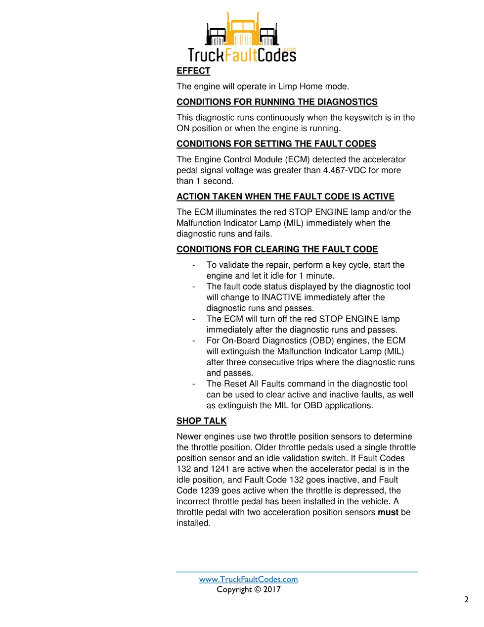 Cummins ISB6.7 131 troubleshooting manual — Fault Code 131 - preview page 2 of 3