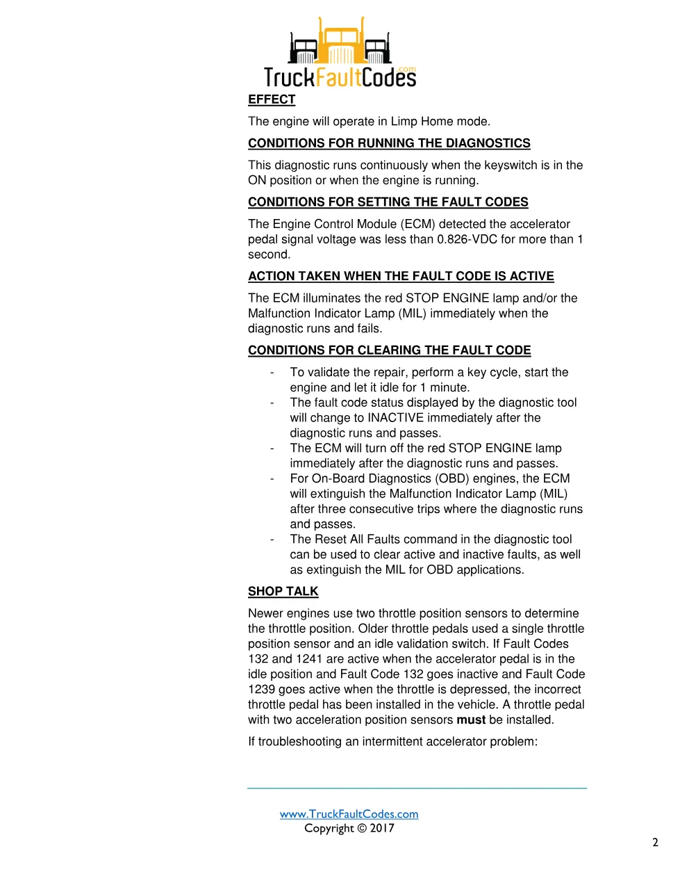 Cummins ISB6.7 132 132 — Accelerator Pedal Position Sensor - preview page 2 of 3