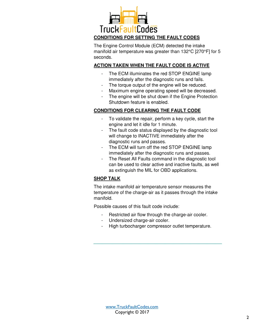 Cummins ISB6.7 155 troubleshooting manual — Fault Code 155 - preview page 2 of 3