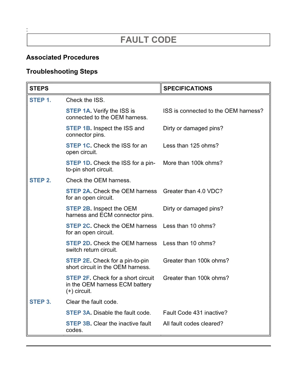 Cummins ISB6.7 413 document — Fault Code 431 Accelerator - page 3 is available after signing in