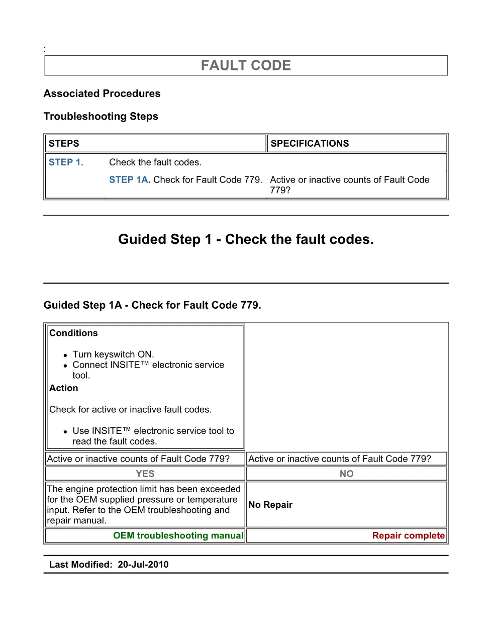 Cummins ISB6.7 779 document — Code 779 — PDF, 3 pages - page 3 is available after signing in