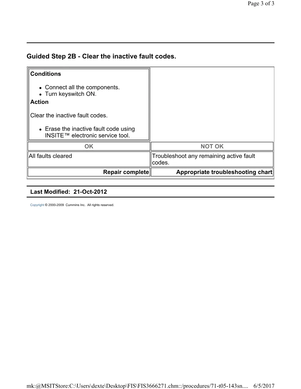Cummins ISL 143 SN Fault Code 143 SN oil pressure engine – Guide - page 3 is available after signing in