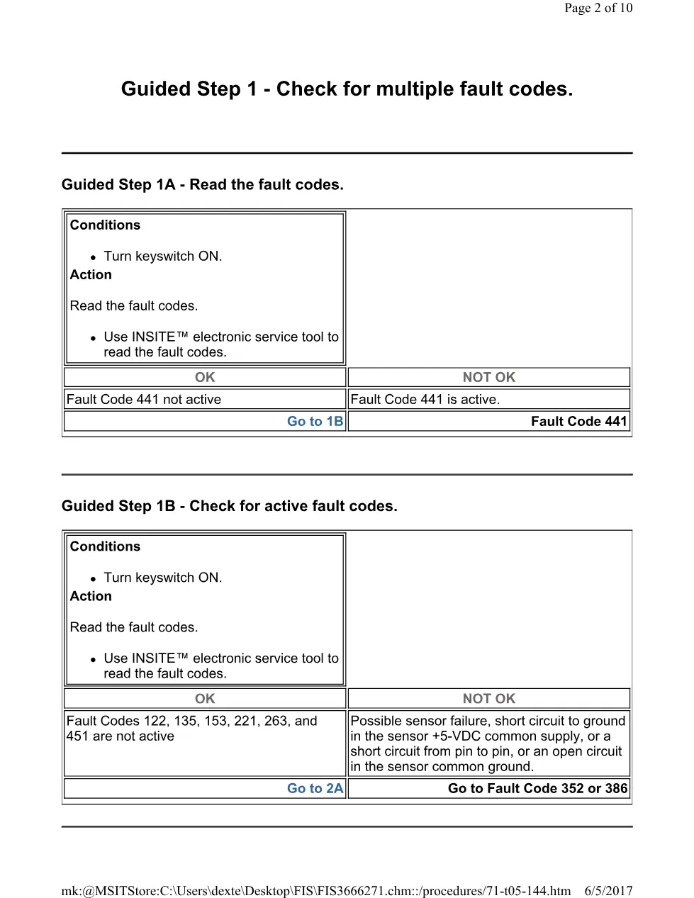 Cummins ISL 144 circuit Fault Code 144 or 145 coolant temperature - preview page 2 of 3