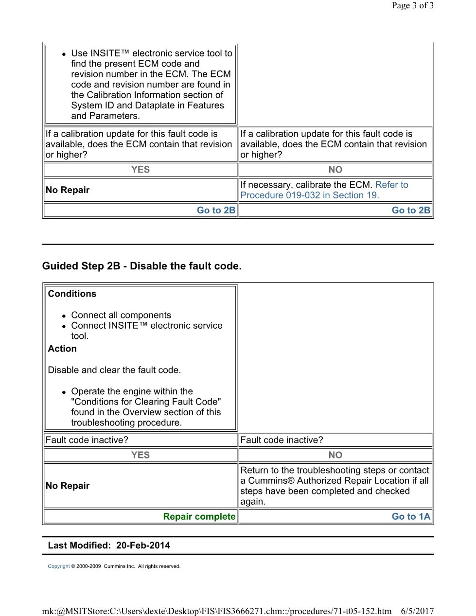 Cummins ISL 152 coolant Fault Code 152 engine coolant temperature - page 3 is available after signing in
