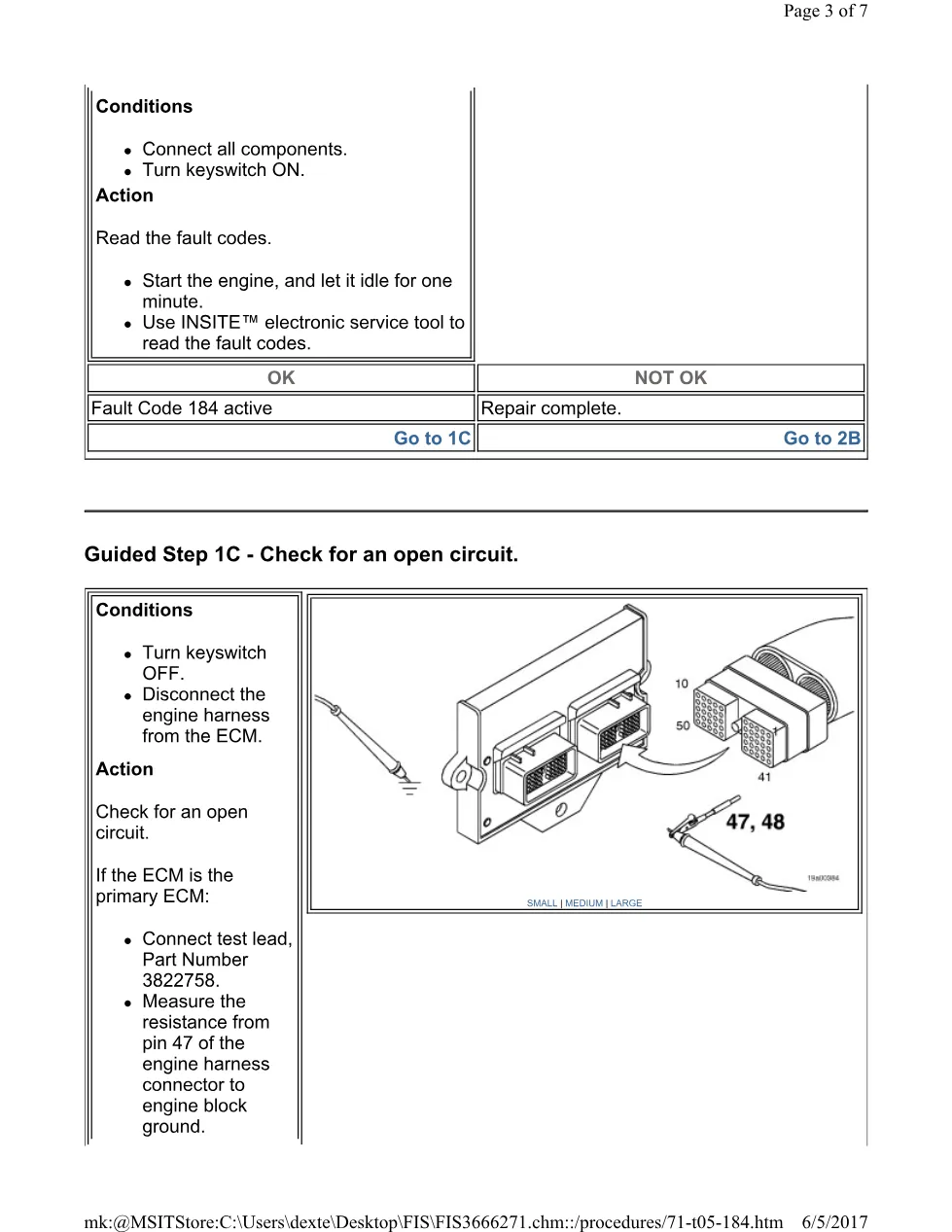 Cummins ISL ECM 184 Fault Code 184 primary and secondary ECM - page 3 is available after signing in