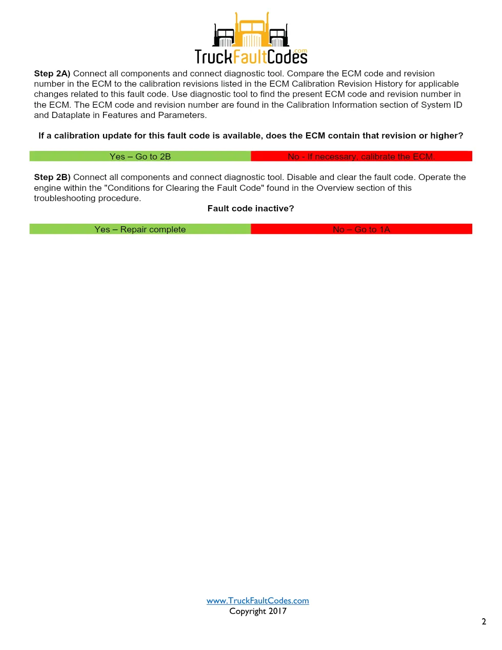 Cummins ISL9 Code 111 Diagnostic Procedure – Fault Code 111 – PDF - page 2 is available after signing in