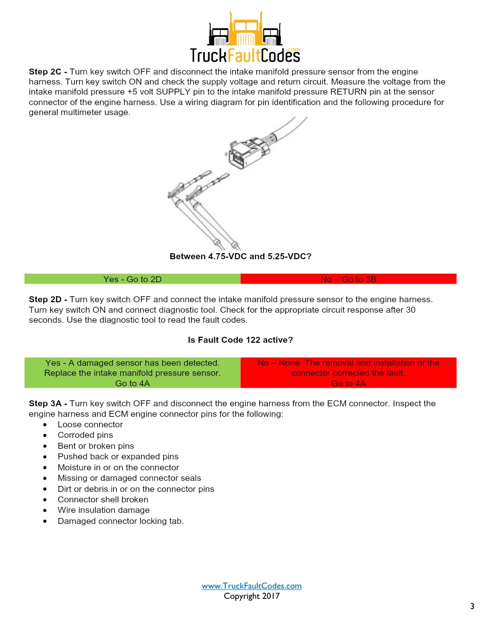 Cummins ISL9 Code 122 Diagnostic Procedure – Fault Code 122 – PDF - page 3 is available after signing in