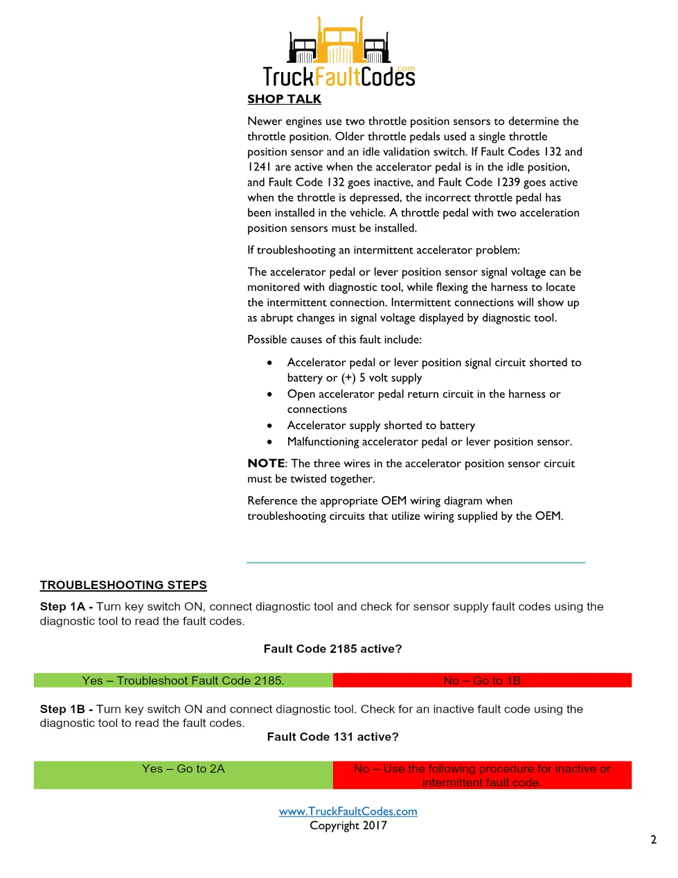 Cummins ISL9 Code 131 Diagnostic Procedure – Fault Code 131 – PDF - preview page 2 of 3