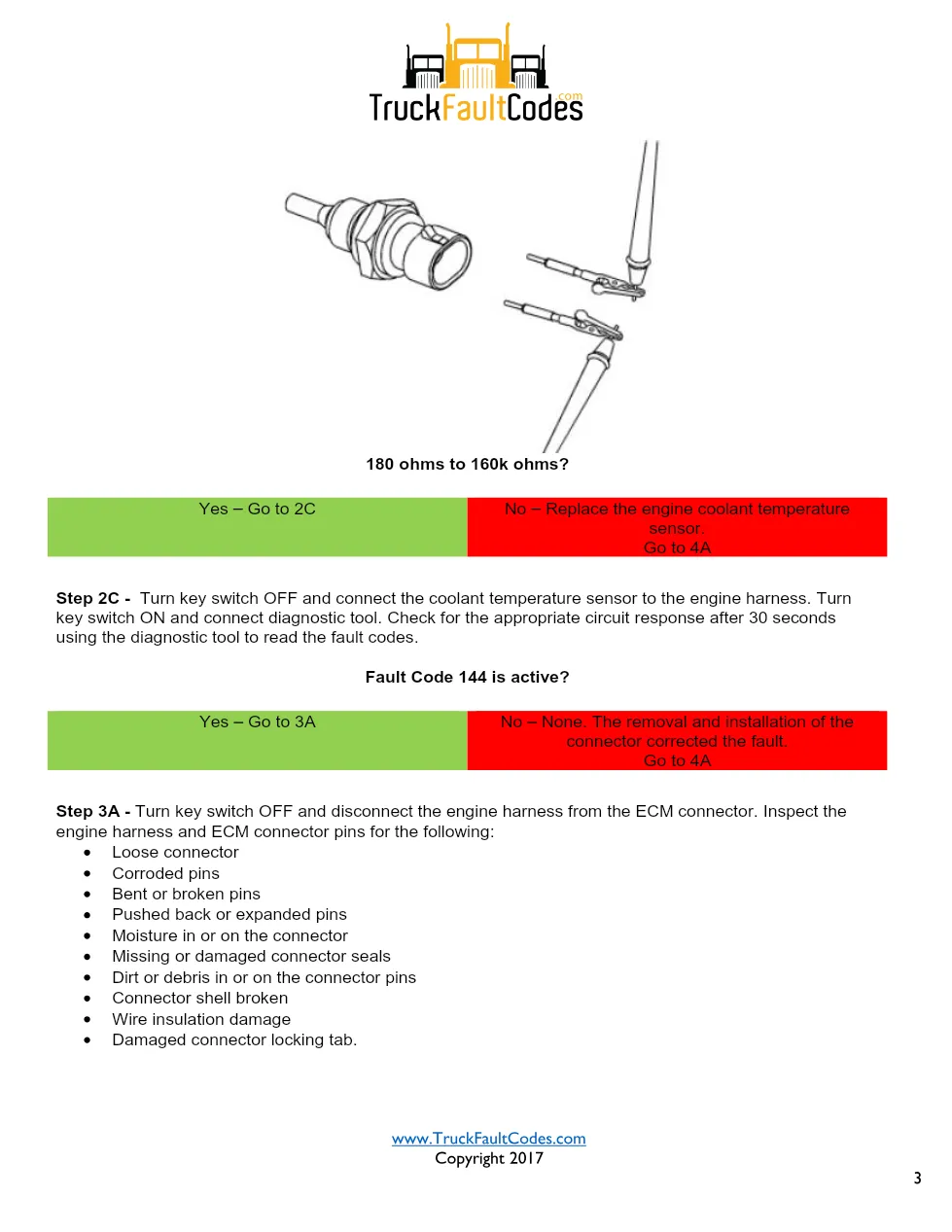 Cummins ISL9 Code 144 Diagnostic Procedure – Fault Code 144 – PDF - page 3 is available after signing in