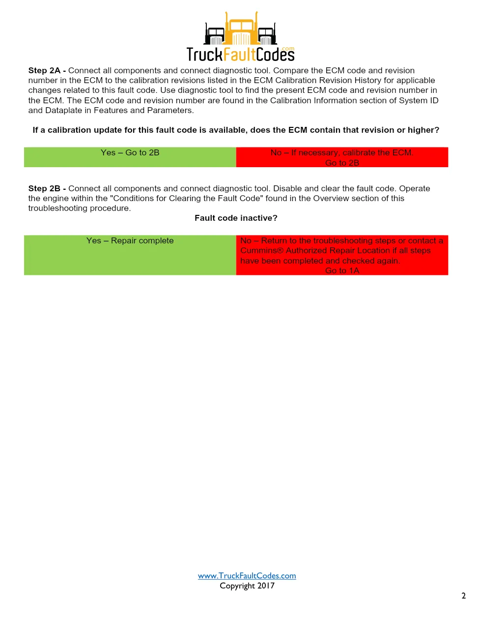 Cummins ISL9 Code 151 Diagnostic Procedure – Fault Code 151 – PDF - page 2 is available after signing in
