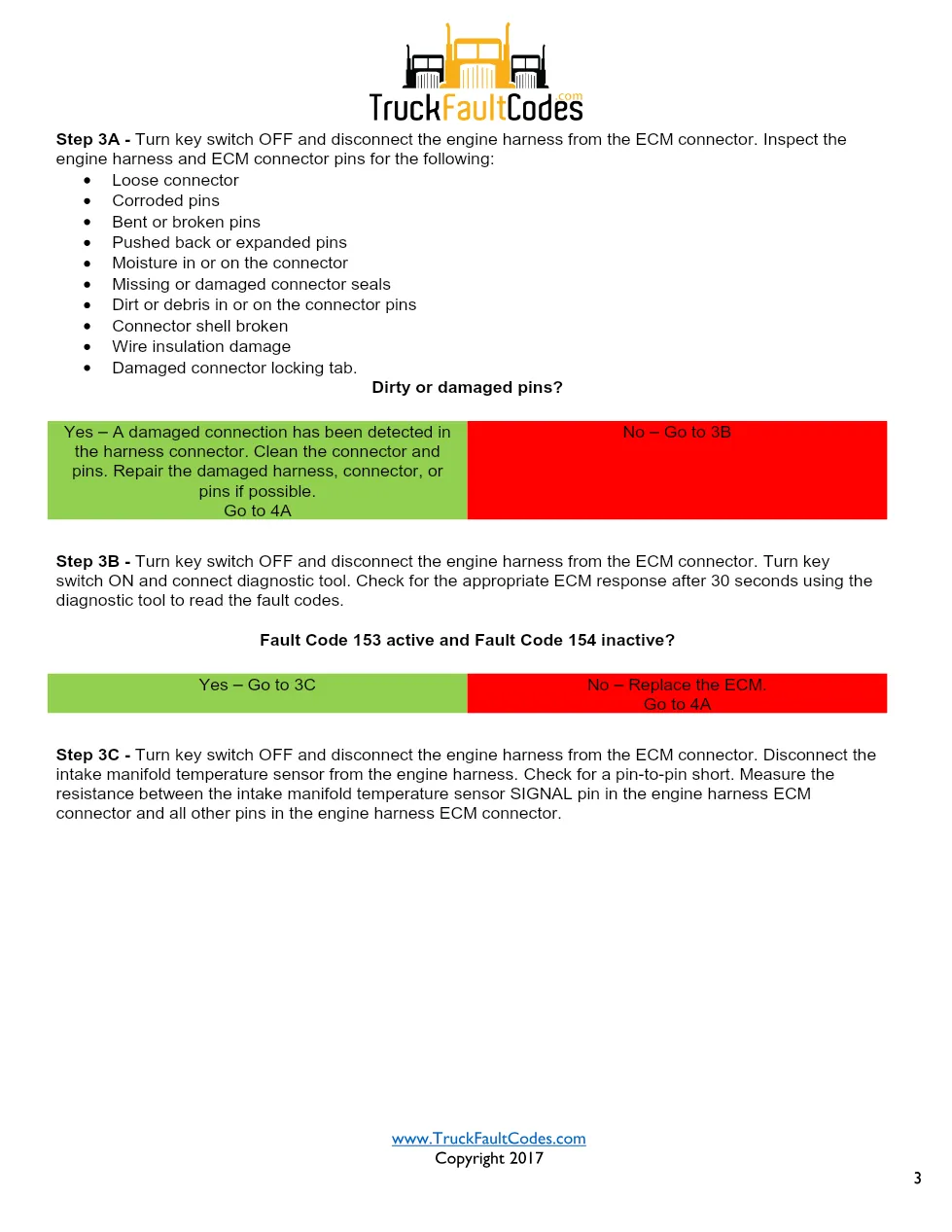 Cummins ISL9 Code 154 Diagnostic Procedure – Fault Code 154 – PDF - page 3 is available after signing in
