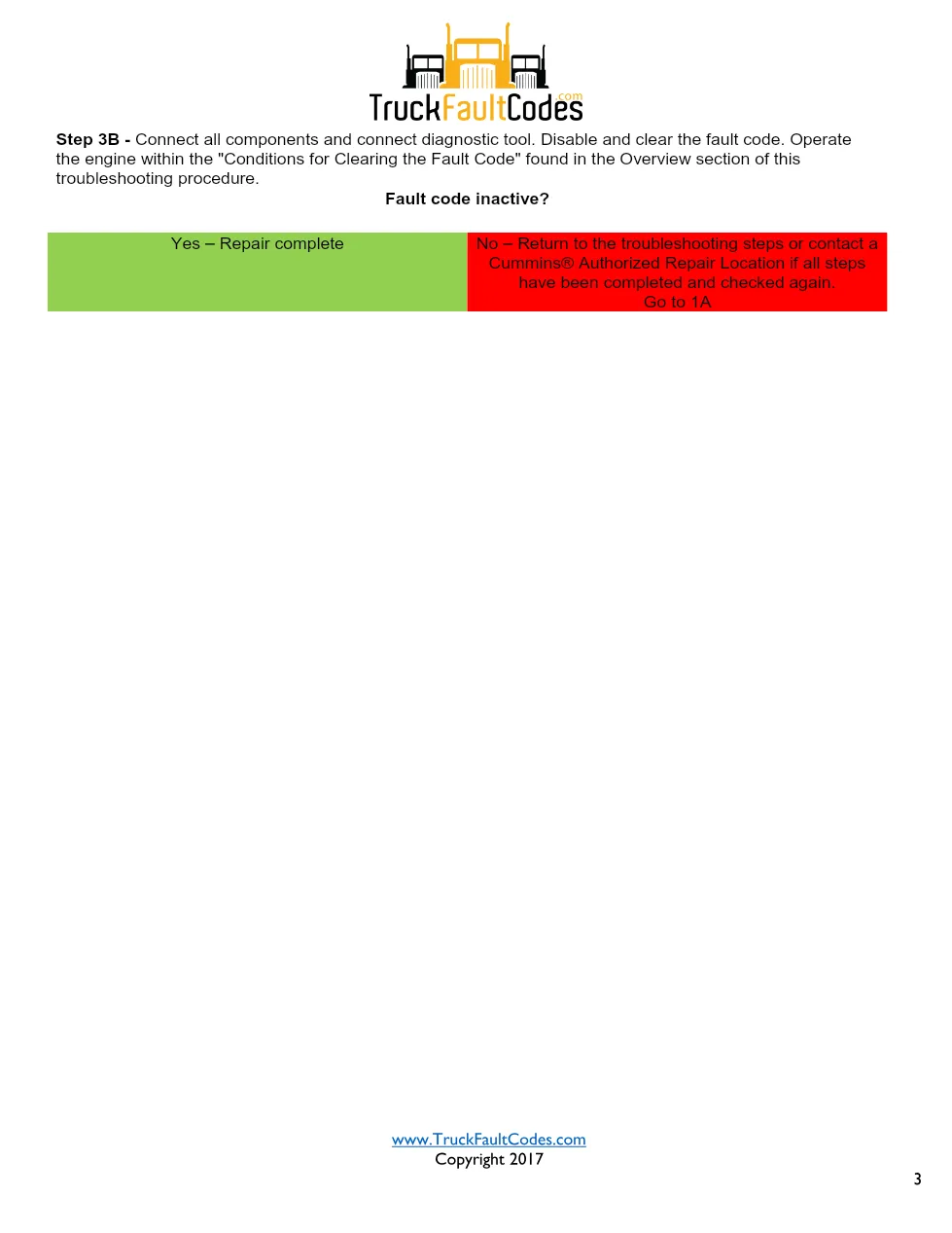 Cummins ISL9 Code 1656 Diagnostic Procedure – Fault Code 1656 - page 3 is available after signing in