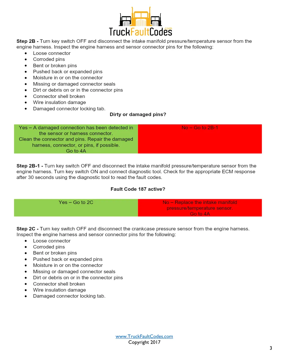 Cummins ISL9 Code 187 Diagnostic Procedure – Fault Code 187 – PDF - page 3 is available after signing in
