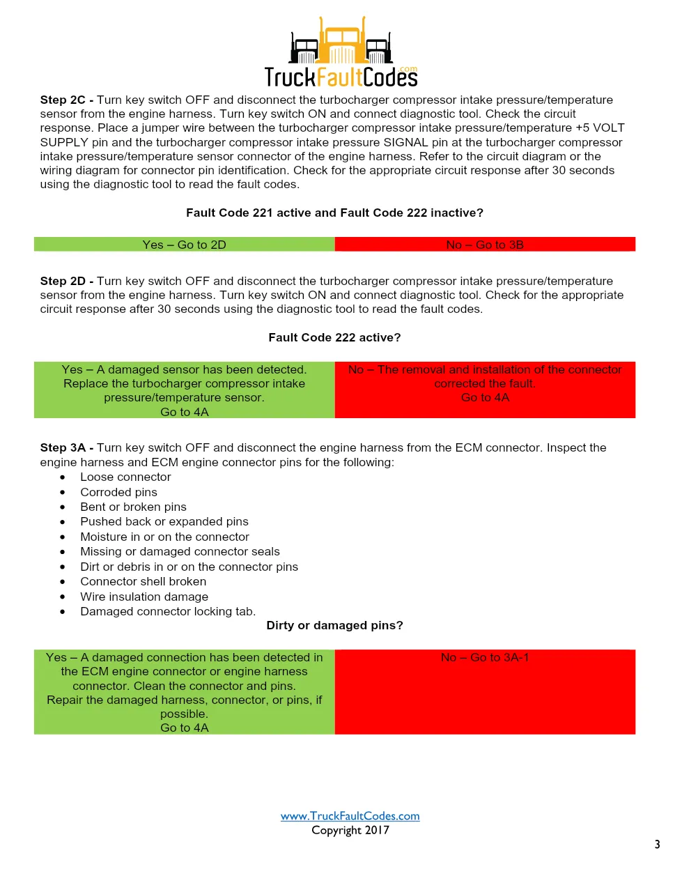 Cummins ISL9 Code 222 Diagnostic Procedure – Fault Code 222 – PDF - page 3 is available after signing in
