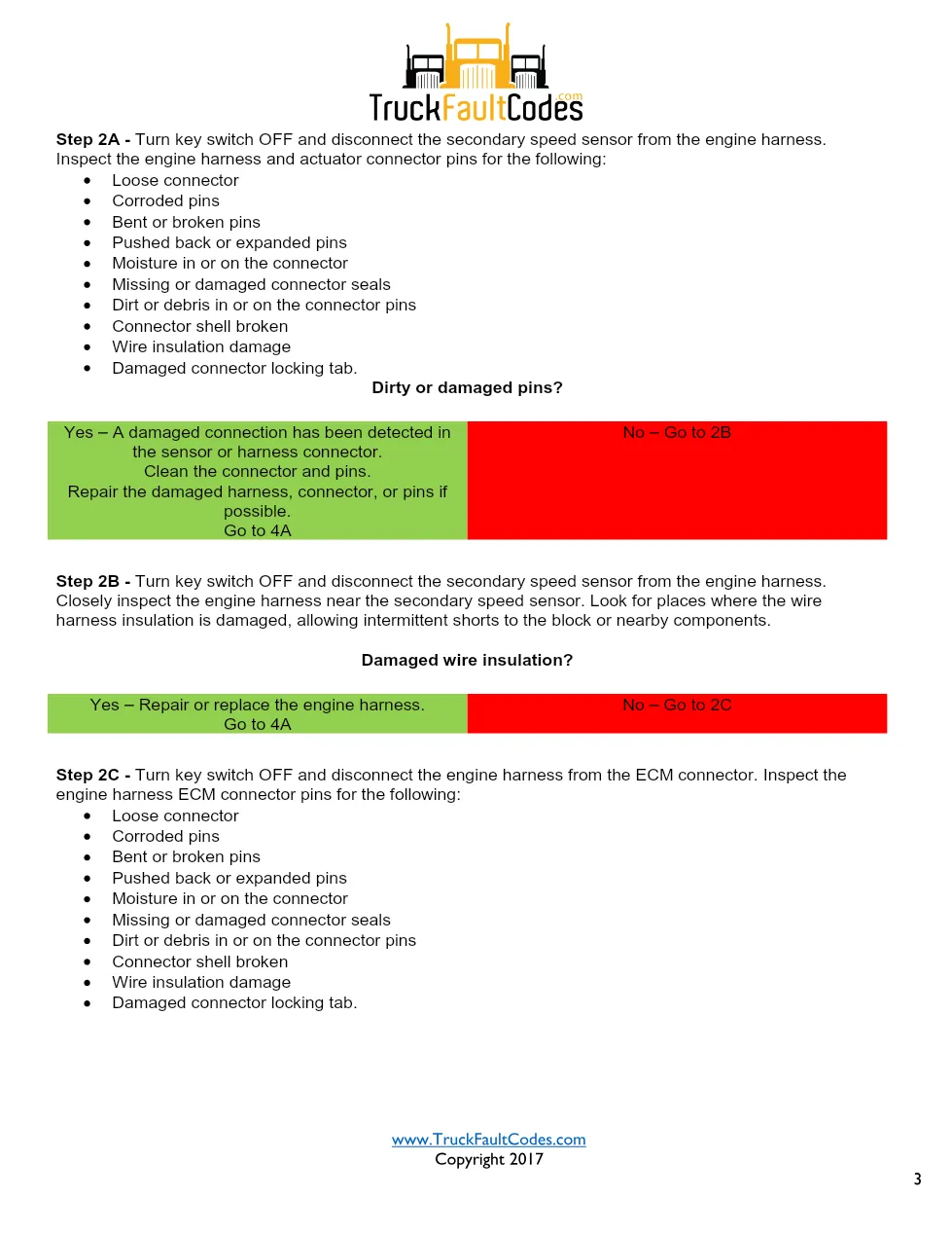 Cummins ISL9 Code 2322 Diagnostic Procedure – Fault Code 2322 - page 3 is available after signing in