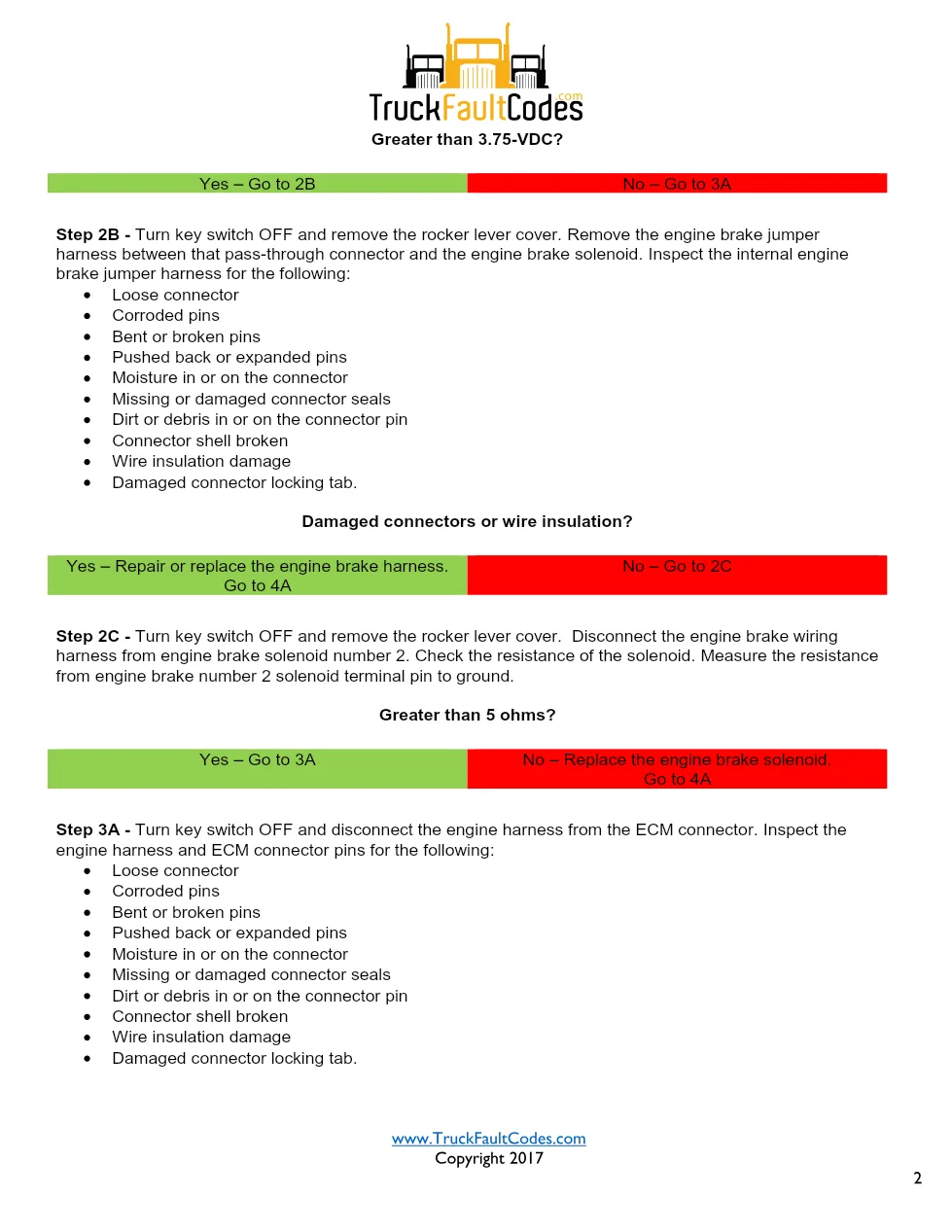 Cummins ISL9 Code 2363 Diagnostic Procedure – Fault Code 2363 - preview page 2 of 3