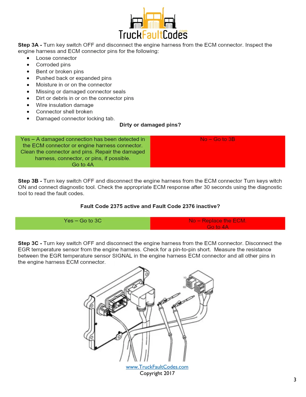 Cummins ISL9 Code 2376 Diagnostic Procedure – Fault Code 2376 - page 3 is available after signing in