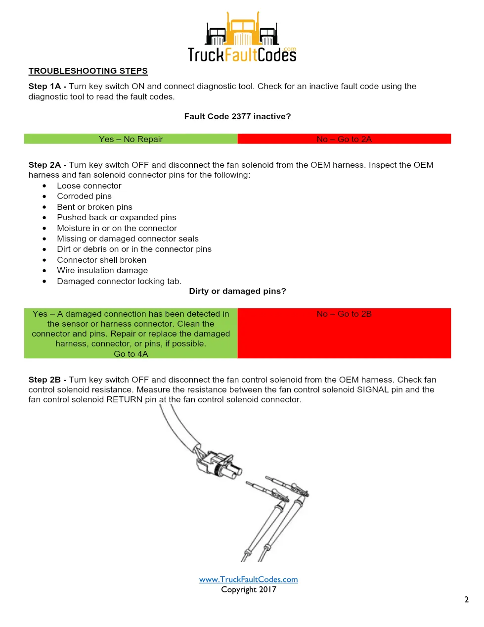 Cummins ISL9 Code 2377 Diagnostic Procedure – Fault Code 2377 - preview page 2 of 3