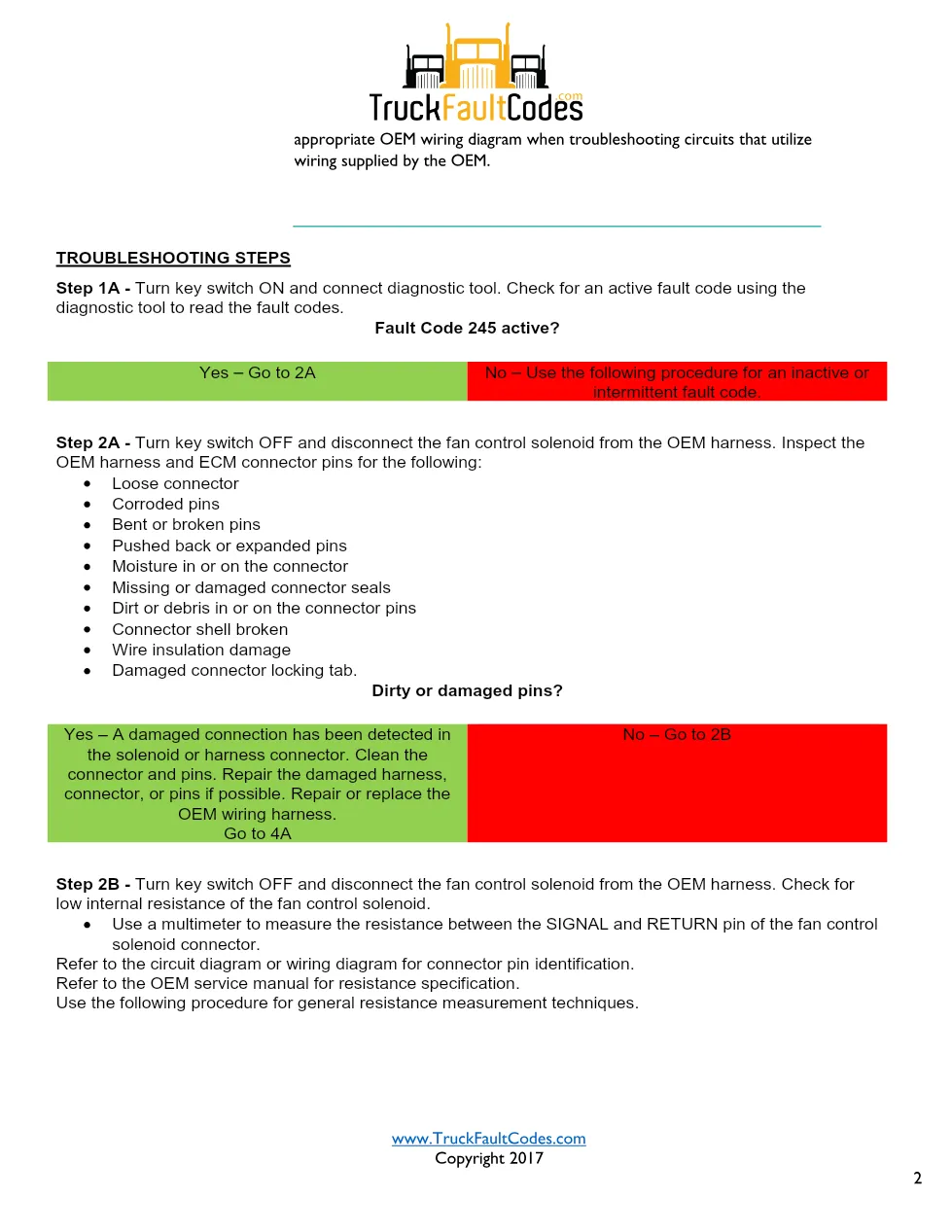 Cummins ISL9 Code 245 Diagnostic Procedure – Fault Code 245 – PDF - preview page 2 of 3