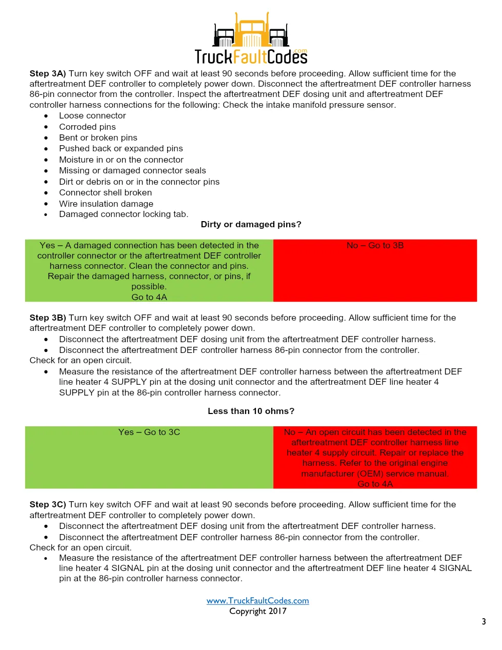 Cummins ISL9 Code 3429 Diagnostic Procedure – Fault Code 3429 - page 3 is available after signing in