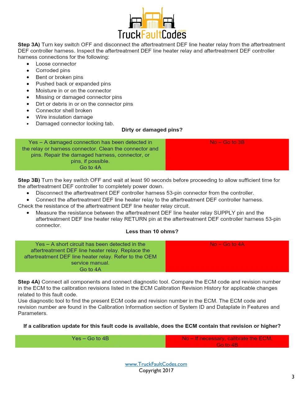 Cummins ISL9 Code 3562 Diagnostic Procedure – Fault Code 3562 - page 3 is available after signing in