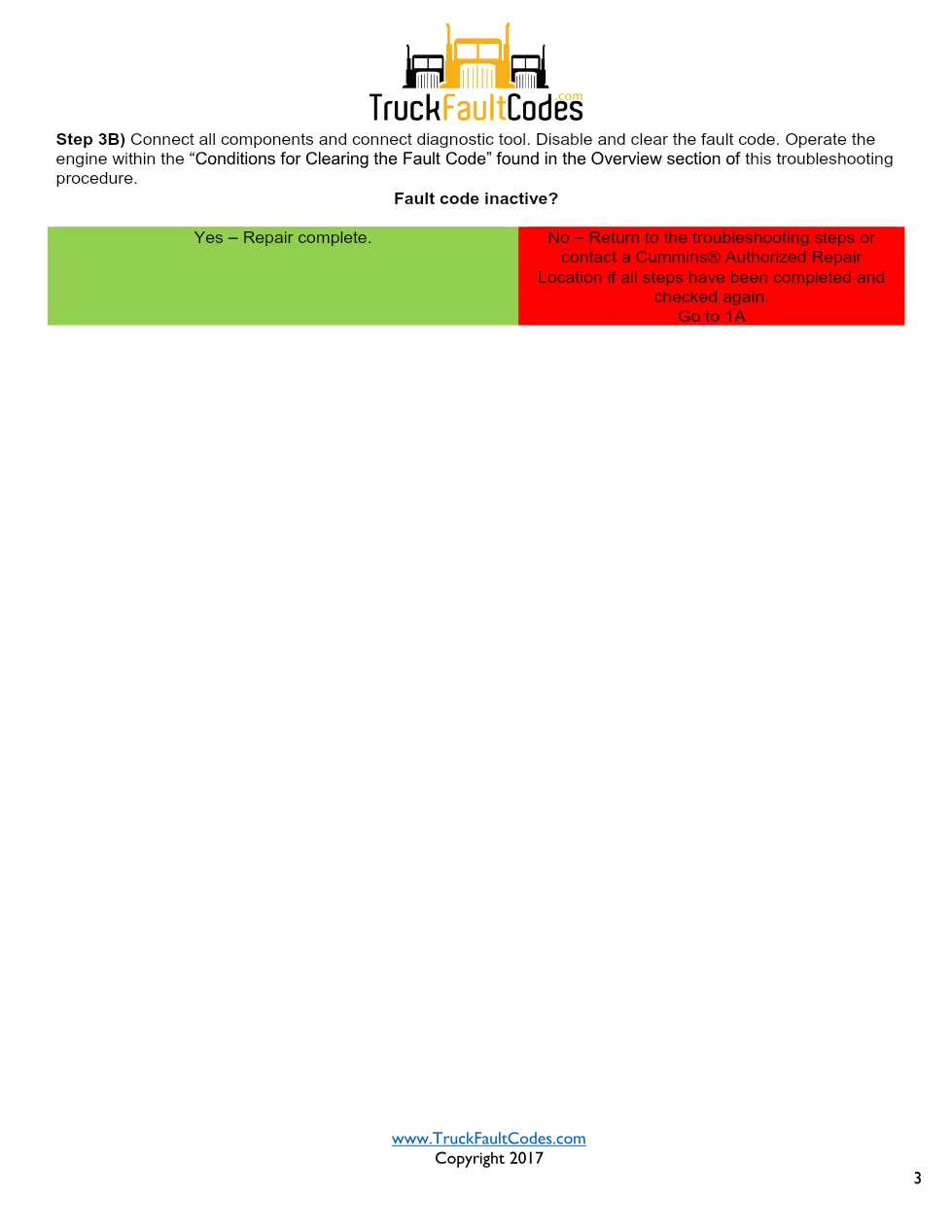 Cummins ISL9 Code 3718 Diagnostic Procedure – Fault Code 3718 - page 3 is available after signing in