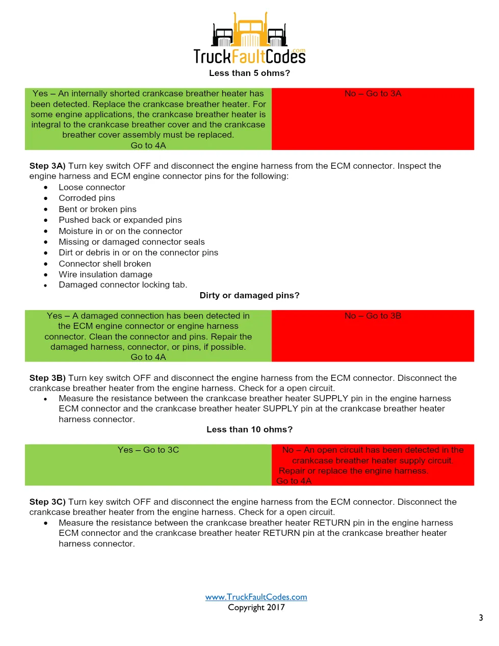 Cummins ISL9 Code 3734 Diagnostic Procedure – Fault Code 3734 - page 3 is available after signing in