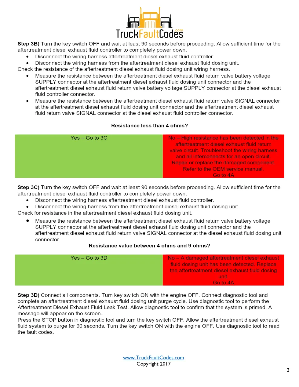 Cummins ISL9 Code 4157 Diagnostic Procedure – Fault Code 4157 - page 3 is available after signing in