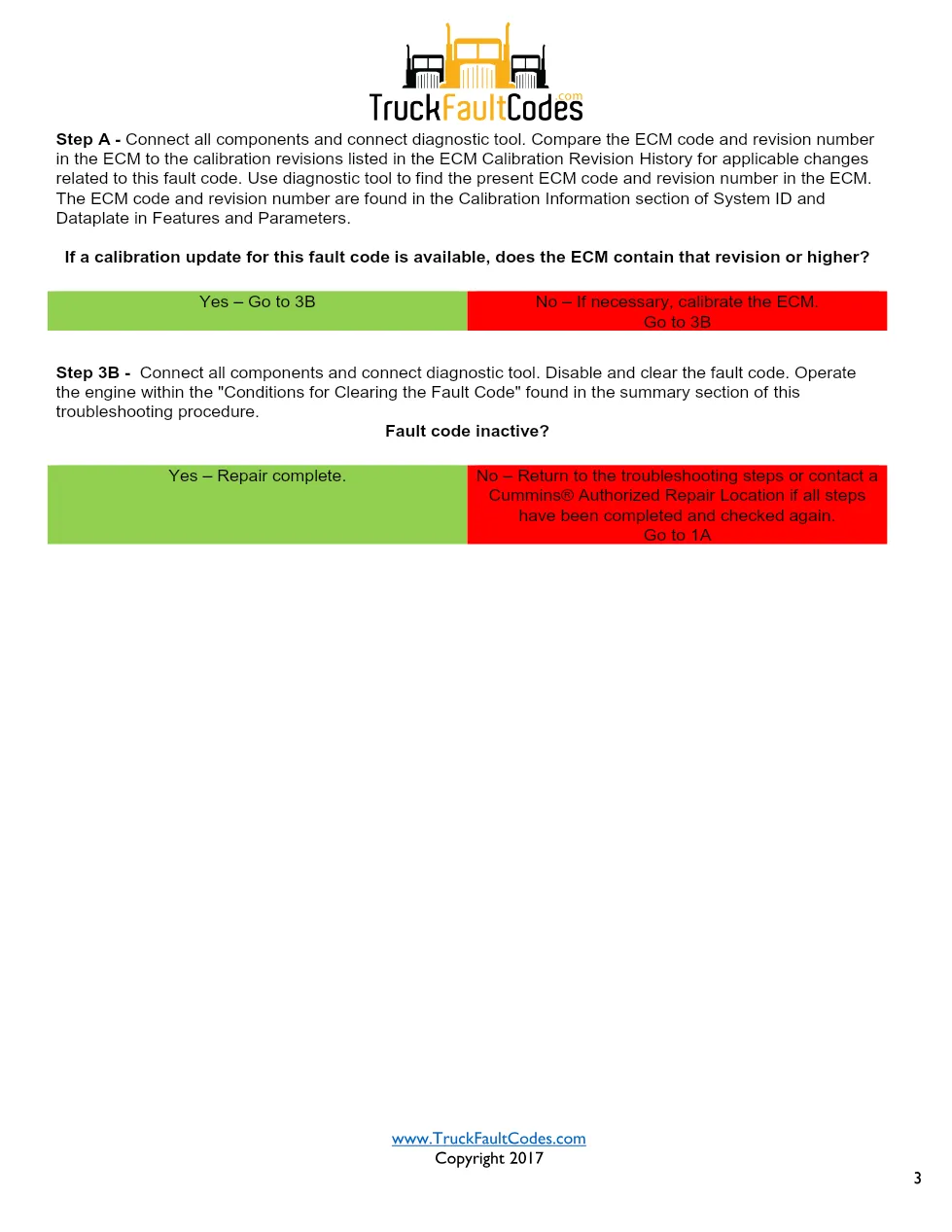Cummins ISL9 Code 442 Diagnostic Procedure – Fault Code 442 – PDF - page 3 is available after signing in