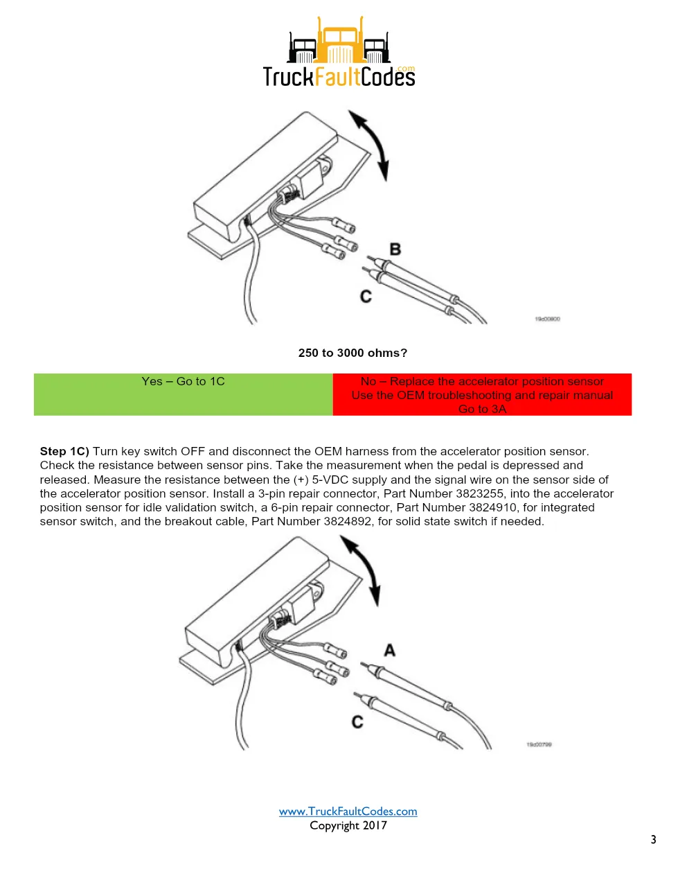 Cummins ISM code 131 — Accelerator Position Sensor Circuit (PID - page 3 is available after signing in