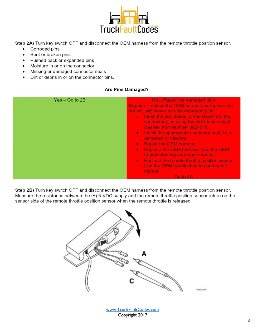 Cummins ISM code 134 — Remote Throttle Position Sensor Circuit - page 3 is available after signing in