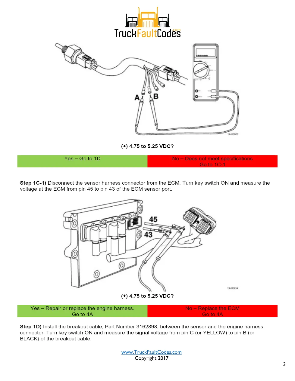 Cummins ISM code 135 — Oil Pressure Sensor Circuit (PID P100, SPN - page 3 is available after signing in