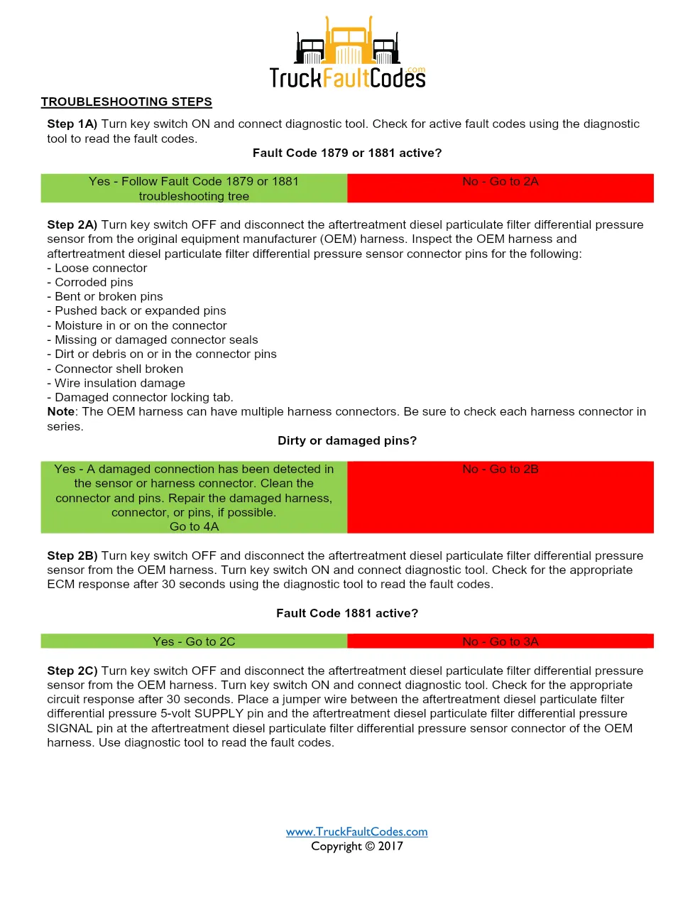 Cummins ISM code 1883 — Aftertreatment Particulate Filter – Guide - preview page 2 of 5