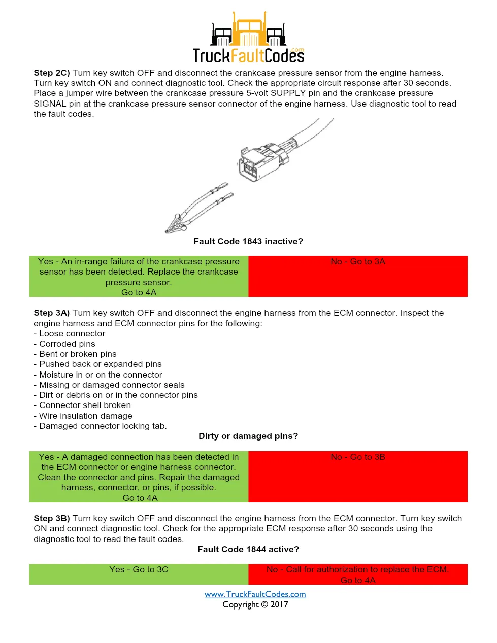 Cummins ISM code 1942 — Crankcase Pressure fault code sheet - page 3 is available after signing in