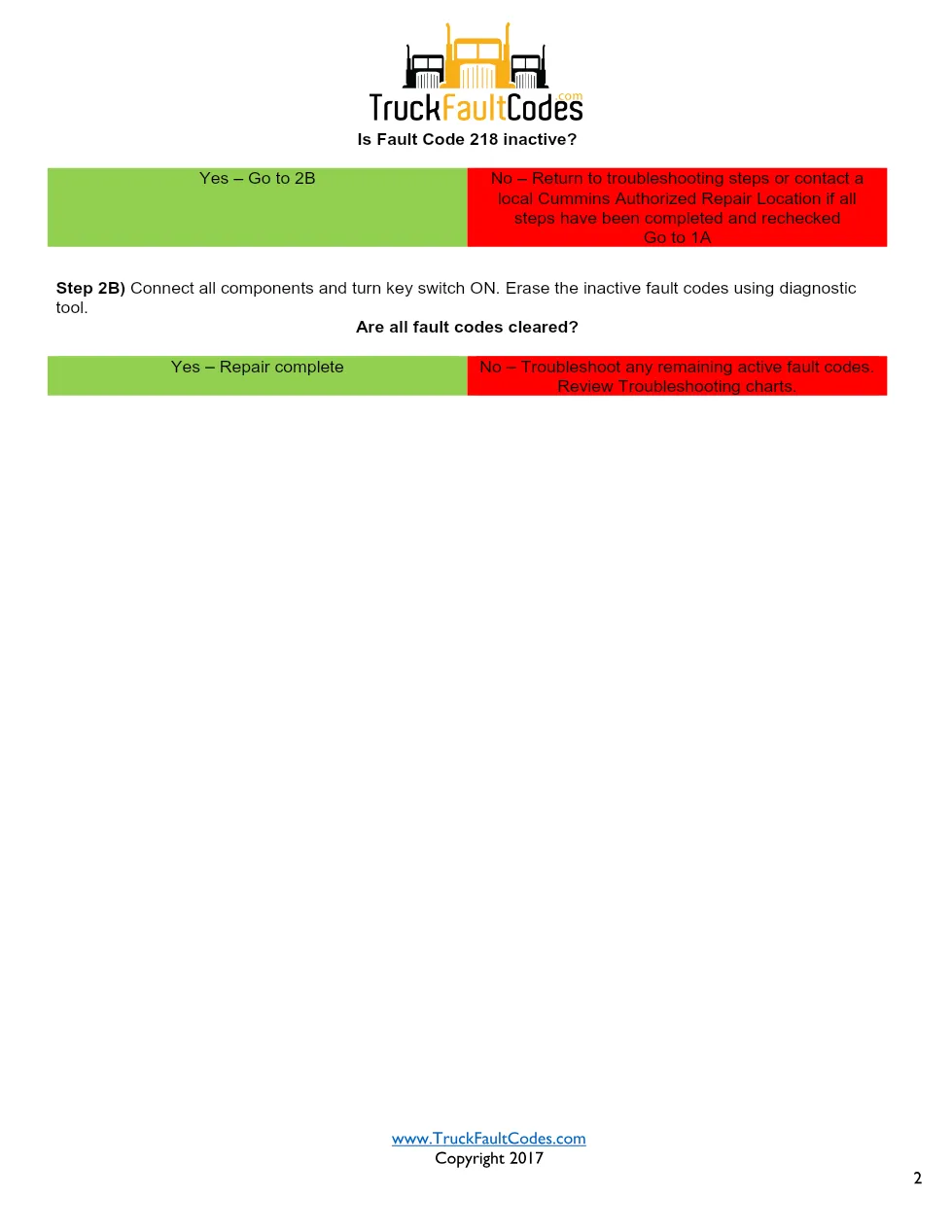 Cummins ISM Code 218 Wet Tank Pressure Out of Range — PID P046 - page 2 is available after signing in