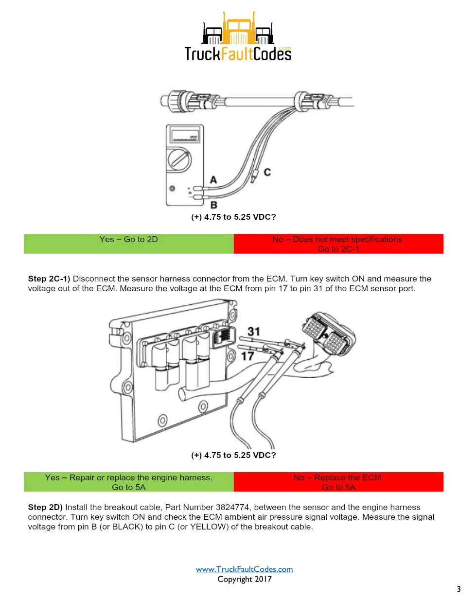 Cummins ISM Code 222 Ambient Air Pressure Sensor Circuit High - page 3 is available after signing in