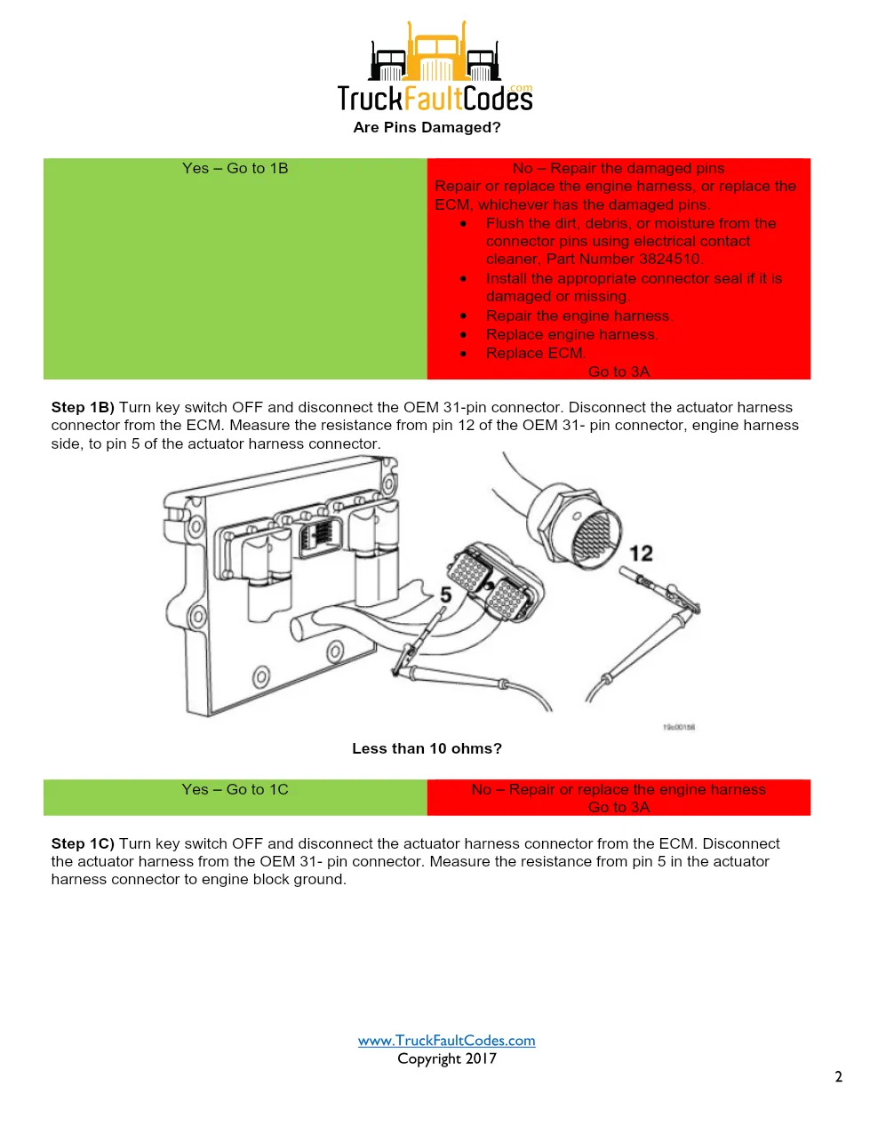 Cummins ISM Code 245 Engine Fan Clutch Supply Circuit — PID S033 - preview page 2 of 6