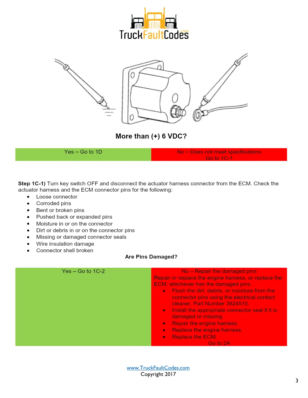 Cummins ISM Code 254 Fuel Shutoff Valve Solenoid Supply Circuit - page 3 is available after signing in