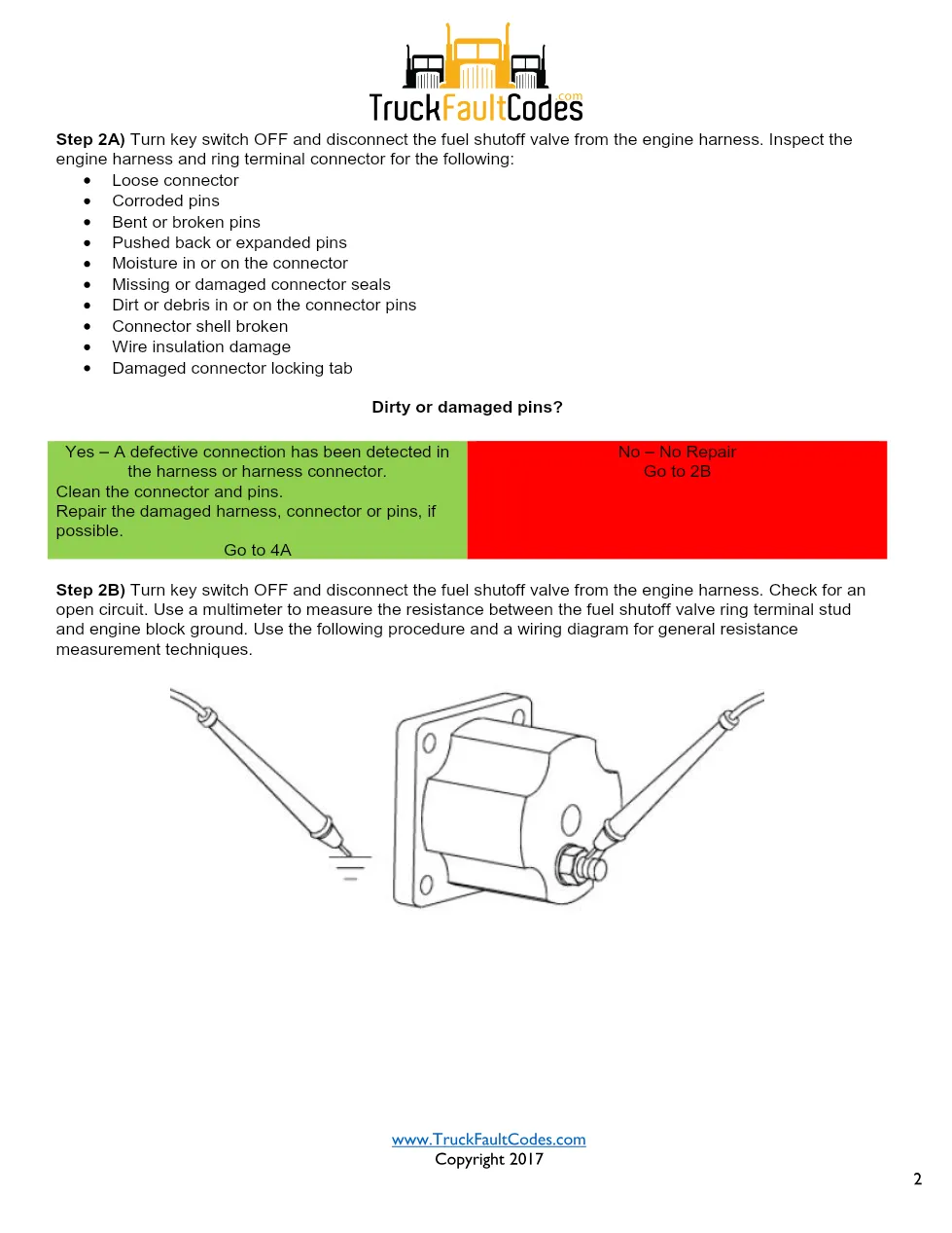 Cummins ISM Code 255 Fuel Shutoff Valve Drive Circuit — PID S017 - preview page 2 of 6