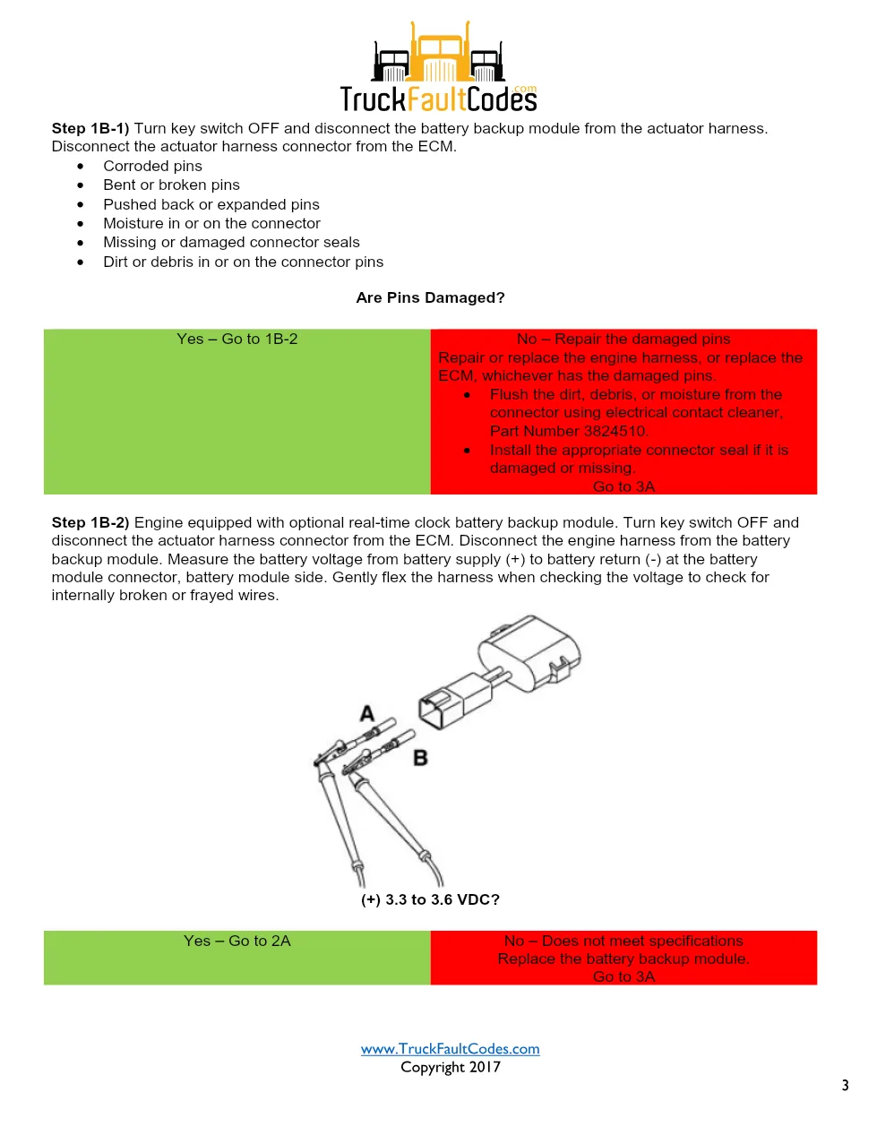 Cummins ISM Code 319 Fault — Real-Time Clock Power Circuit - page 3 is available after signing in