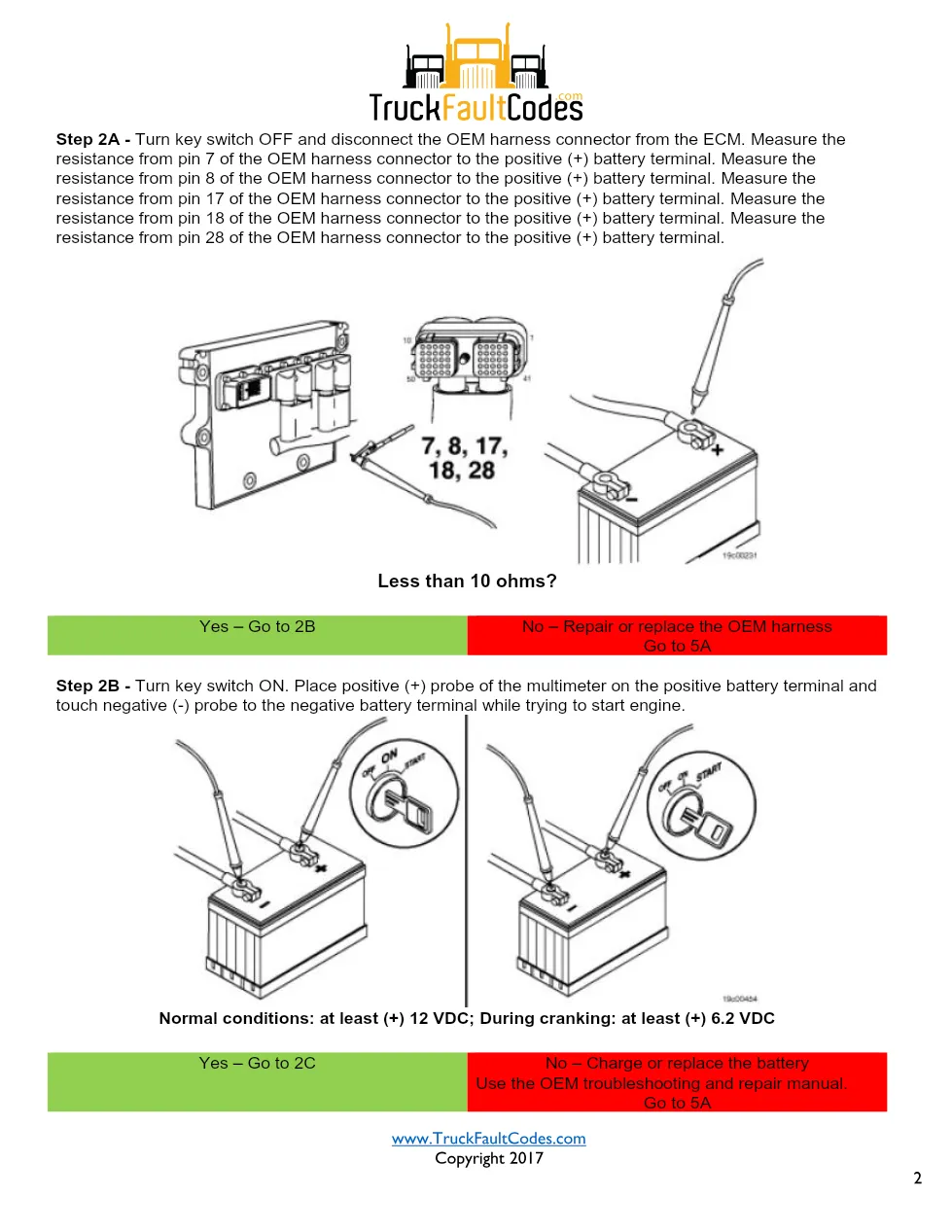 Cummins ISM Code 341 Fault — Unswitched Battery Supply Circuit - preview page 2 of 4