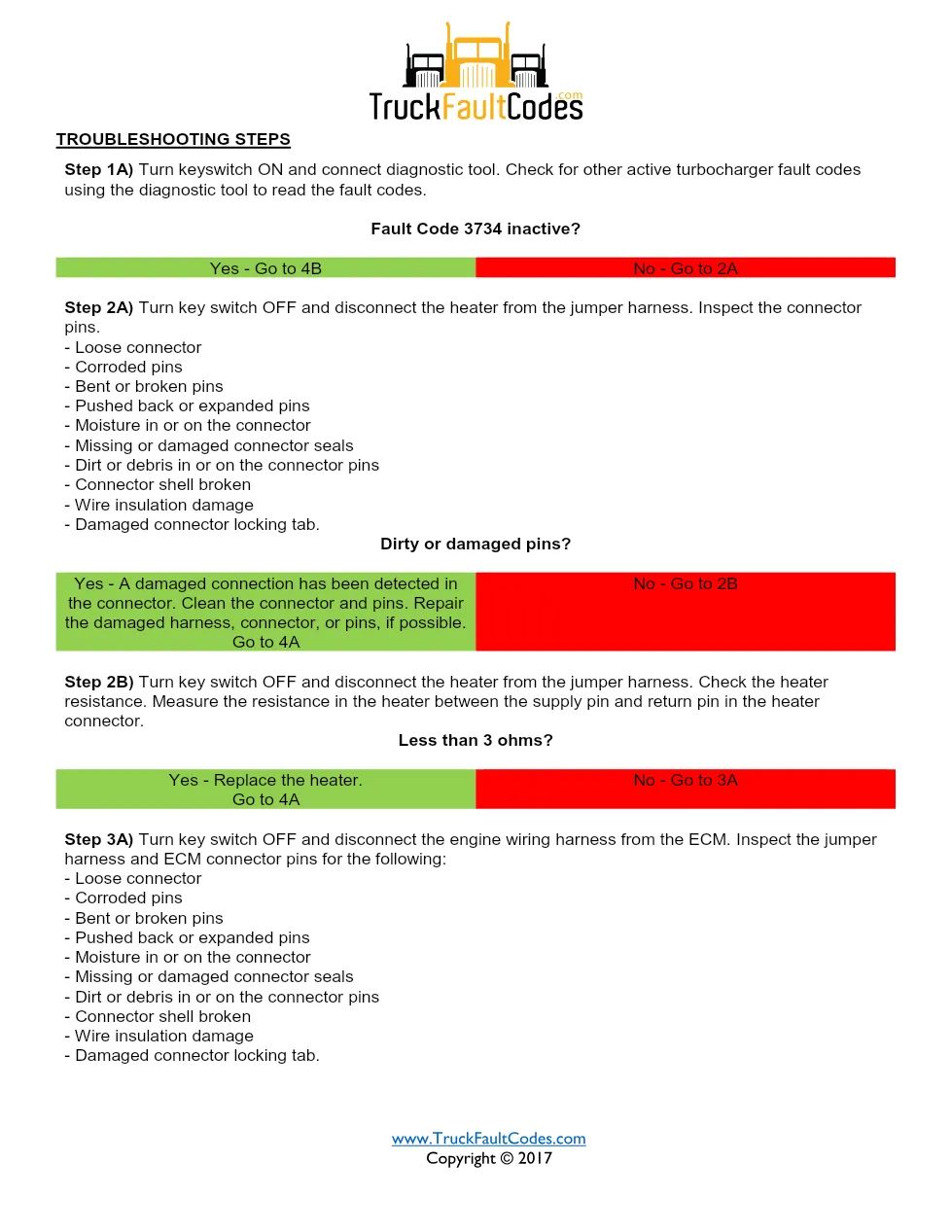 Cummins ISM code 3734 — Crankcase breather filter heater circuit - preview page 2 of 3