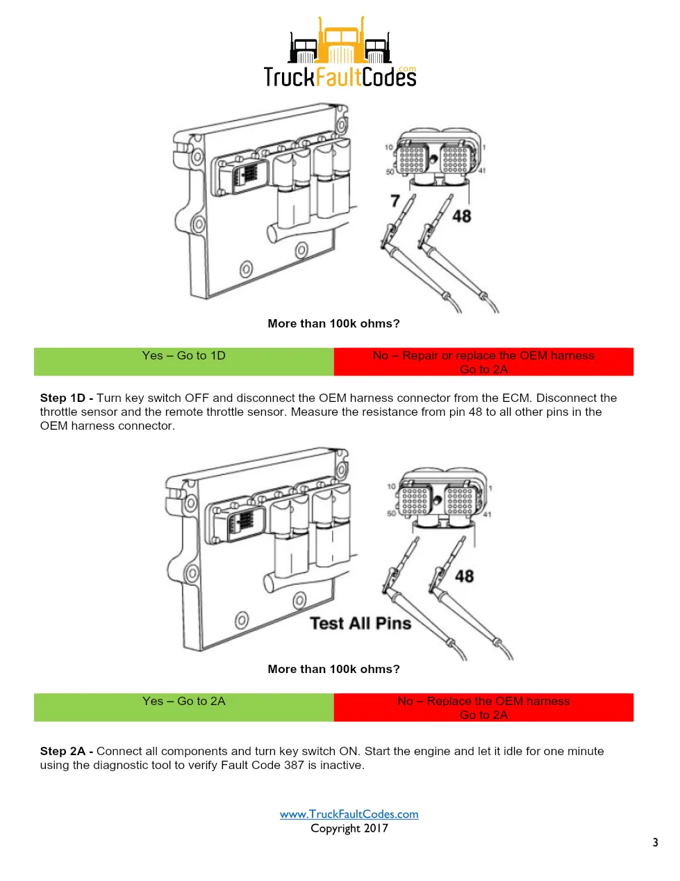 Cummins ISM Code 387 Fault — Throttle Voltage Supply – Official - page 3 is available after signing in