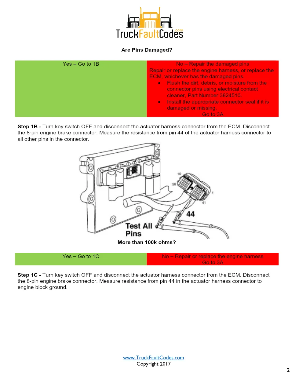 Cummins ISM code 392 Engine brake supply circuit DTC – Official - preview page 2 of 5